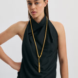 Snake Chain Tassel Belt - Gold