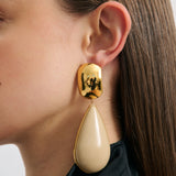 Lulu Earring - Gold/Beige