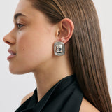 Rome Earring - Rhodium Silver