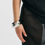 June Bangle - Rhodium Silver