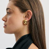 Funhouse Mirror Earring - Gold