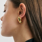 Funhouse Mirror Earring - Gold
