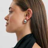 Poolside Mini Hoop - Rhodium Silver