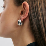 Poolside Mini Hoop - Rhodium Silver
