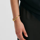 Wave Bangle Cuff - Gold