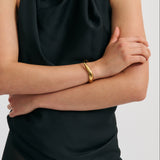 Wave Bangle Cuff - Gold