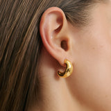 Textured Half Hoop  - Gold