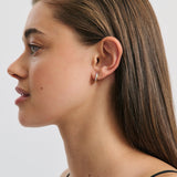Descending Diamante Huggie  - Gold