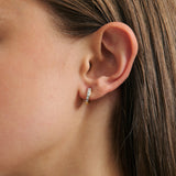 Descending Diamante Huggie  - Gold
