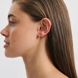 Dainty Sterling Silver Huggie - Gold