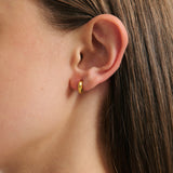 Dainty Sterling Silver Huggie - Gold