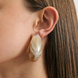 Asta Resin Earring - Beige