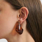 Asta Resin Earring - Smoke