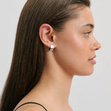 Wrap Huggie - Rhodium Silver