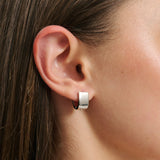 Wrap Huggie - Rhodium Silver