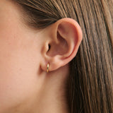 Micro Sterling Silver Huggie