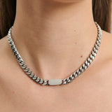 Cube Chain - Rhodium Silver