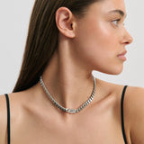Cube Chain - Rhodium Silver