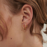 Diamante Wavy Huggie (7014238814289)