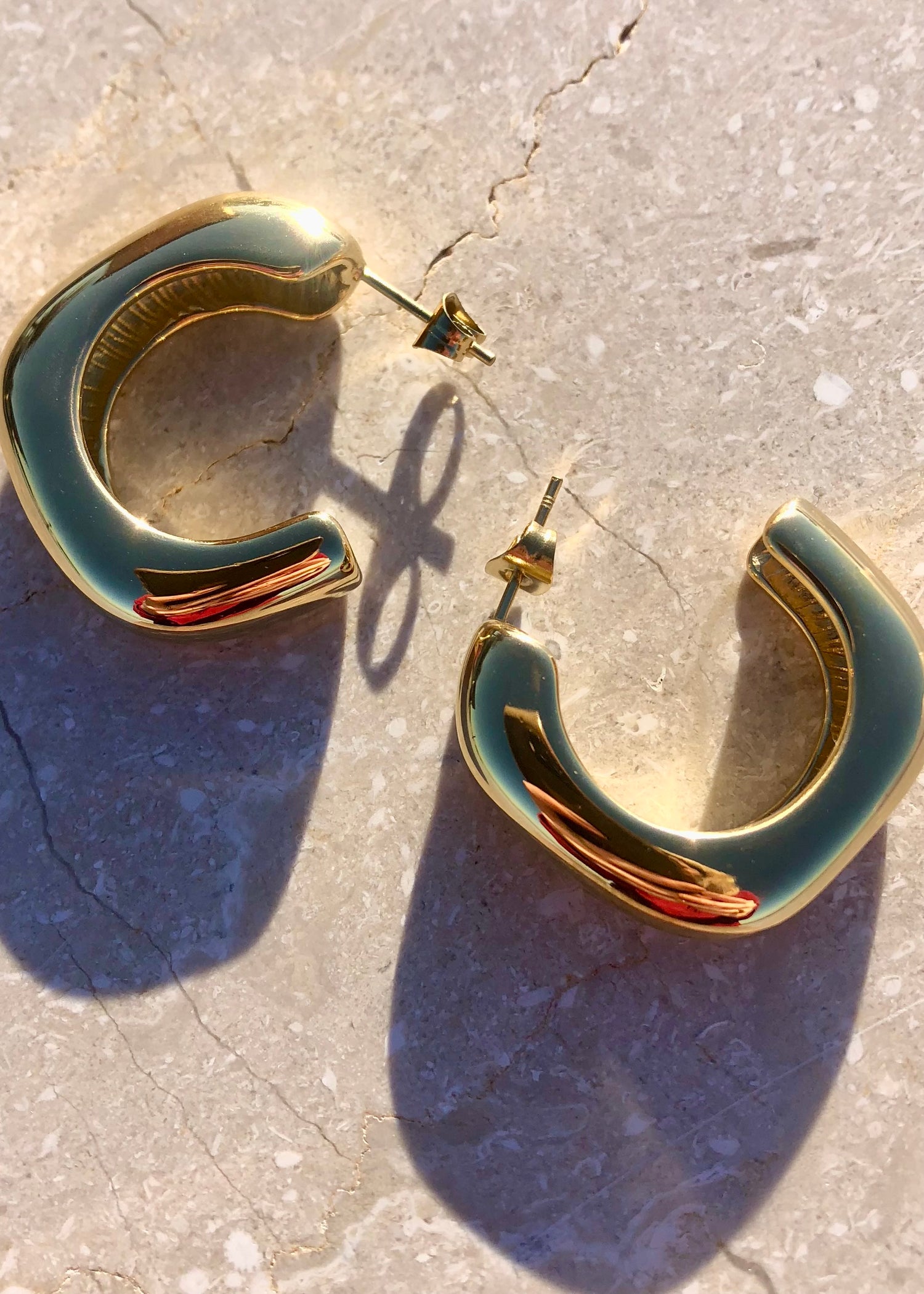 Featured: Gold Scandi Hoop Earrings (6695455719505)